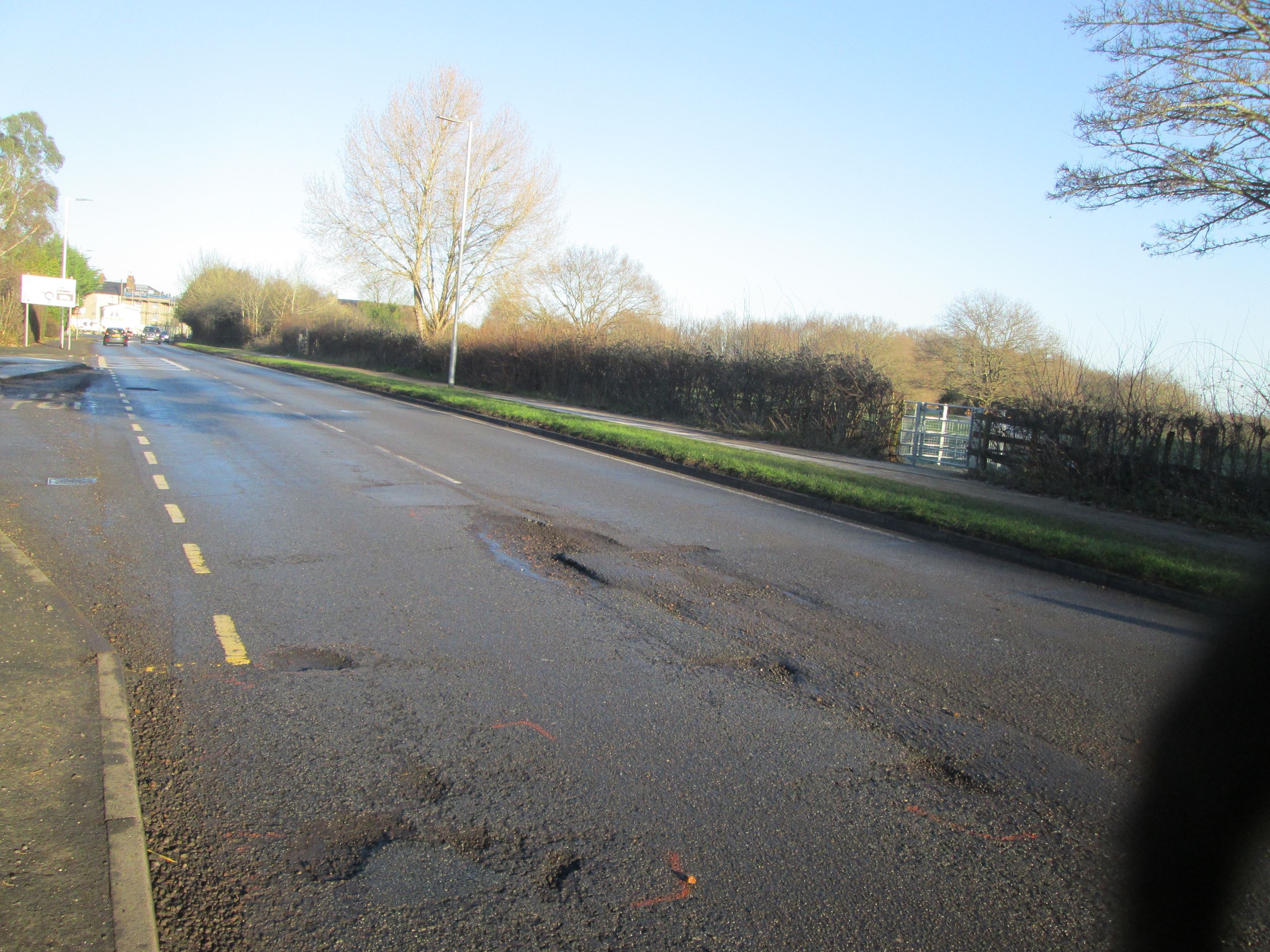 Southend Road Sun Street Billericay road surface improvements Essex